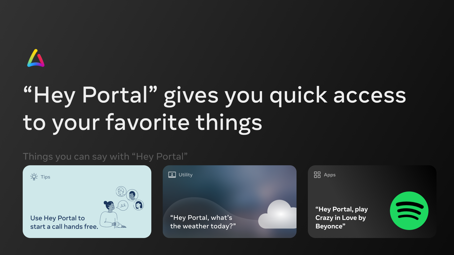 Portal TV Hey Portal favorite things screen